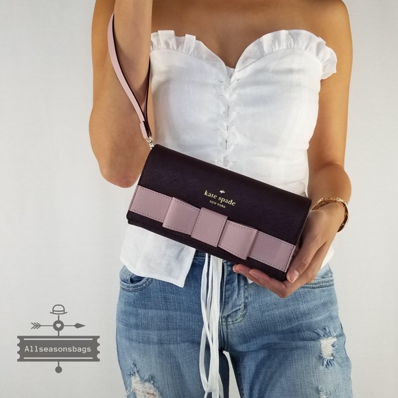 Kate spade Kirkland park saffiano mahogany wallet - Picture 3 of 8